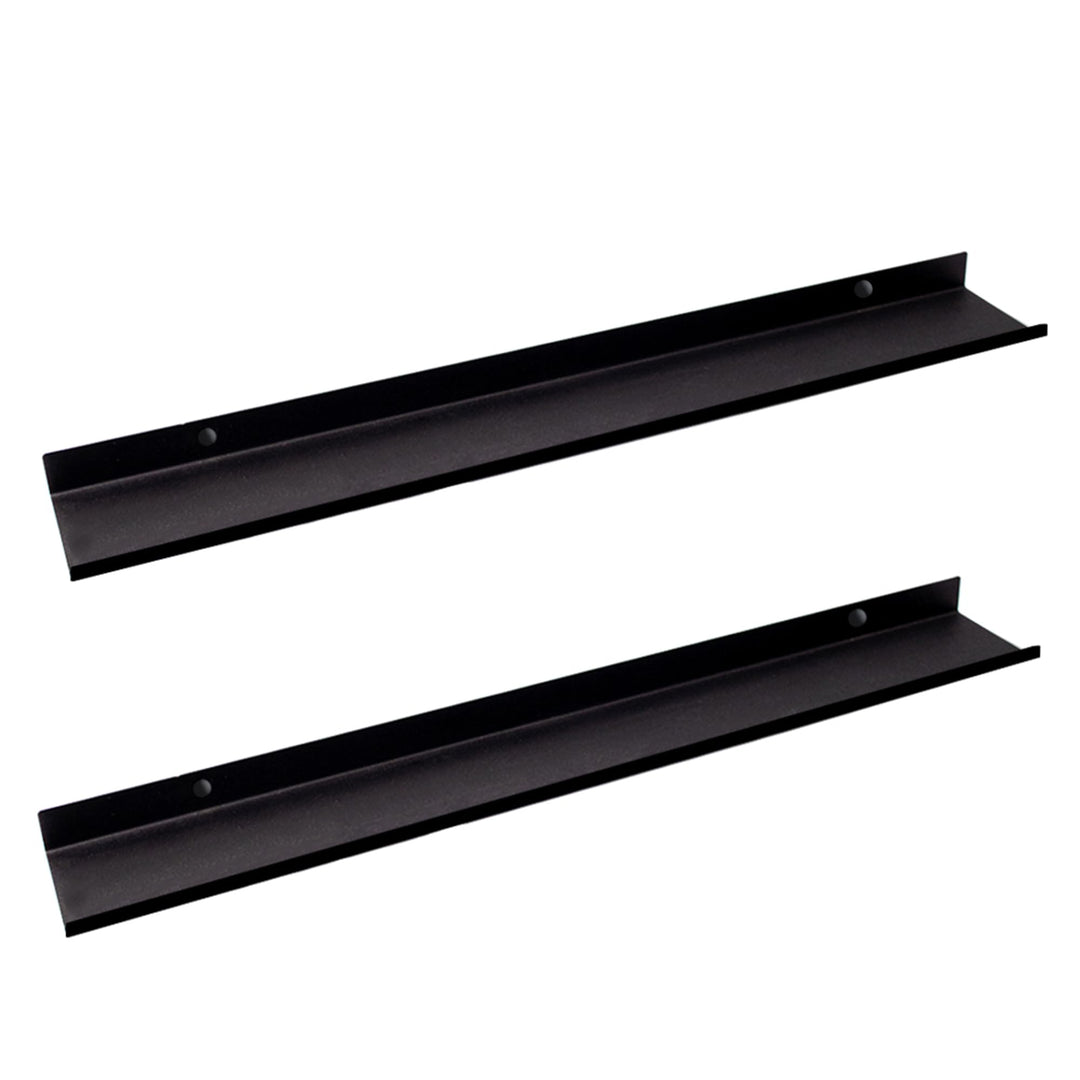 MILUKA Wandregale Aus Metall Schwarz | 2er Set Schweberegale 110 cm Long, Wandboards, Für Dekos, Bil