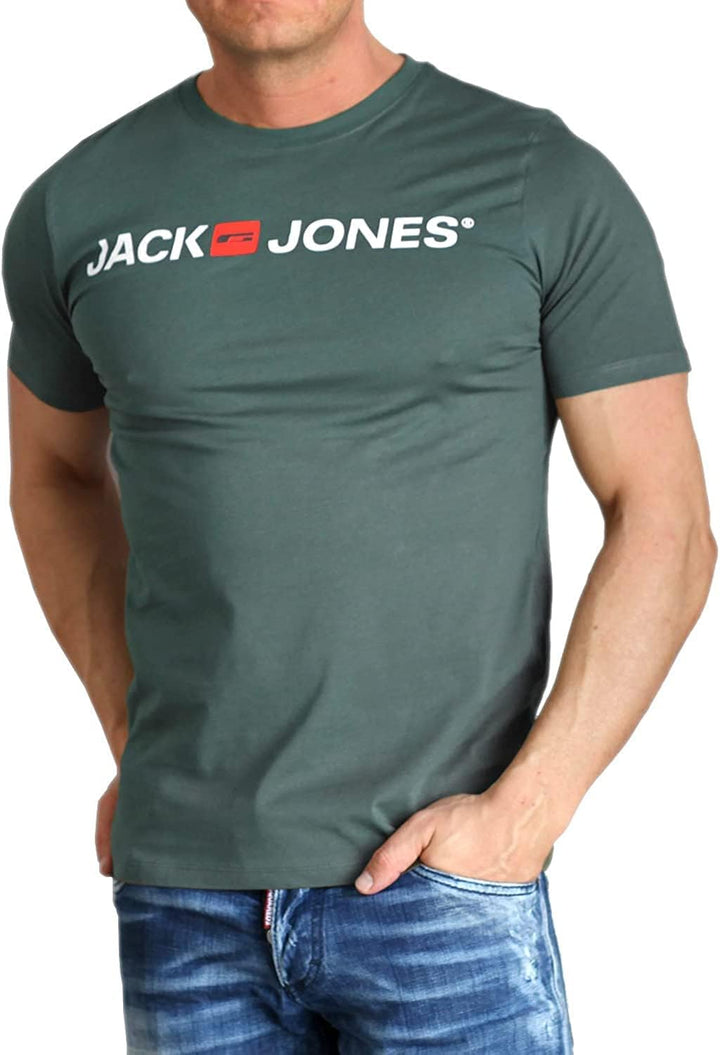 JACK & JONES Herren 5er-Set T-Shirts in verschiedenen Styles, Prints und Farben aus Baumwolle S Slim