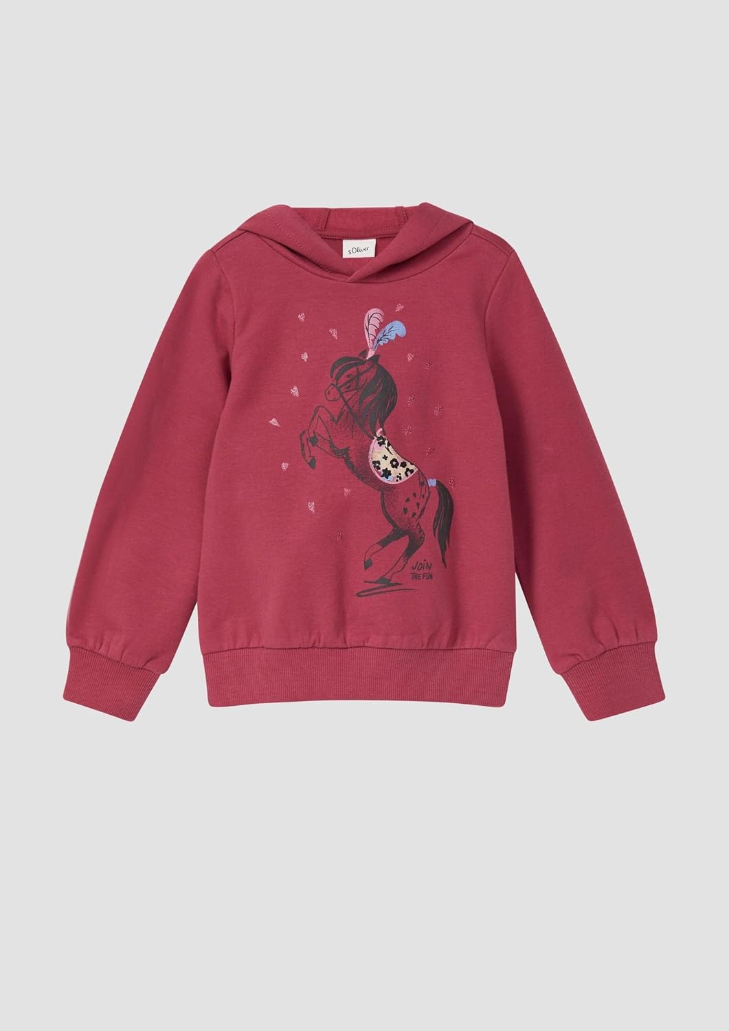 s.Oliver Mädchen 2169461 Sweatshirt mit Kapuze (1er Pack) 116-122 Grosse Grössen 4465, 116-122 Gro&amp;