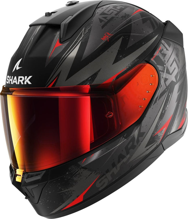 SHARK, Integralhelme motorrad D-SKWAL 3 BLAST-R mat black anthracite red KAR, L L KAR, L KAR