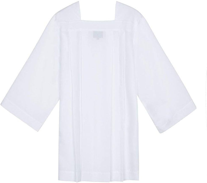 IvyRobes Priester Talar Priester Talar Premium Weiss Square Ausschnitt Messhemd, Weiss S