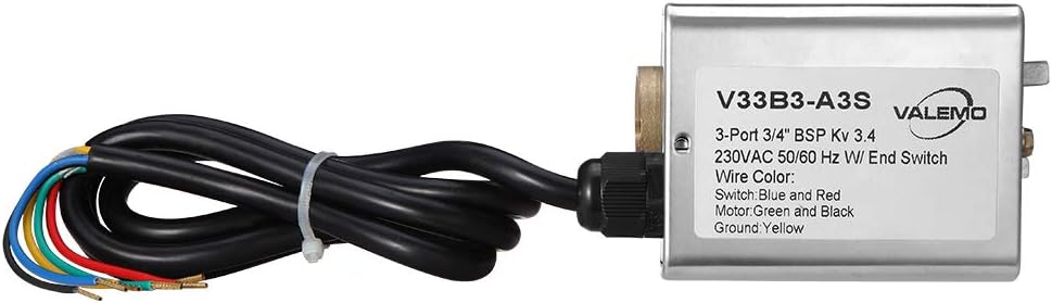 Motorisiertes Ventil 3 Wege Zonenventil 3/4 Zoll DN20 5 Drähte mit Endschalter 220VAC Normalerweise