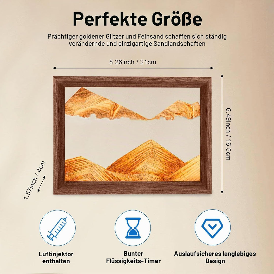 AzureLeap Sandbilder zum Drehen 3D Sandscape die Sandkunst in Tiefsee Fliessende Sandmalerei Sandbil