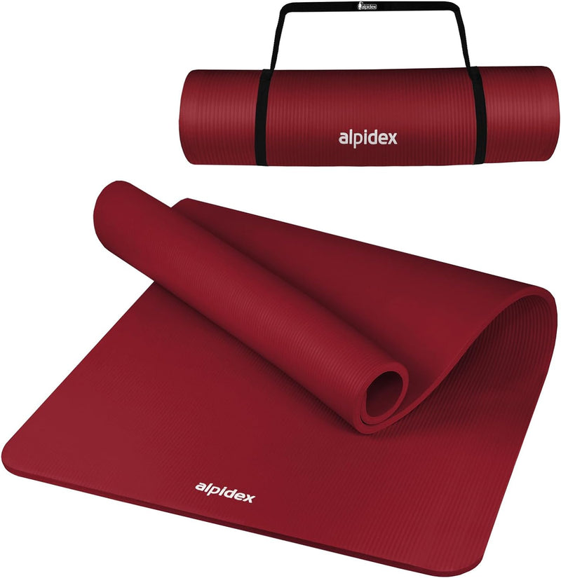 ALPIDEX Yogamatte Extra Dick 1,5cm Gymnastikmatte 3 Grössen rutschfest Phthalatfrei Fitness Matte Tr