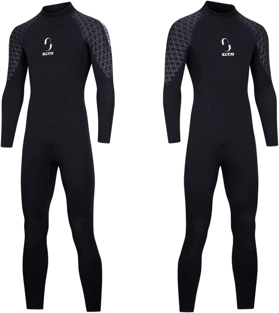 ZCCO Herren-Neoprenanzug, 3 mm Premium Neopren, volle Ärmellänge, Taucheranzug für Spearfishing, Sch