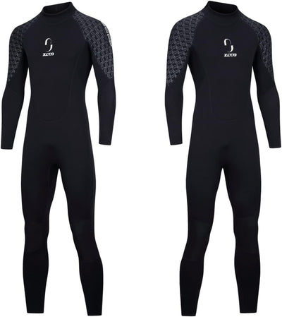 ZCCO, Herren-Neoprenanzug, 3-mm-Premium-Neopren, volle Ärmellänge, Taucheranzug für Spearfishing, Sc
