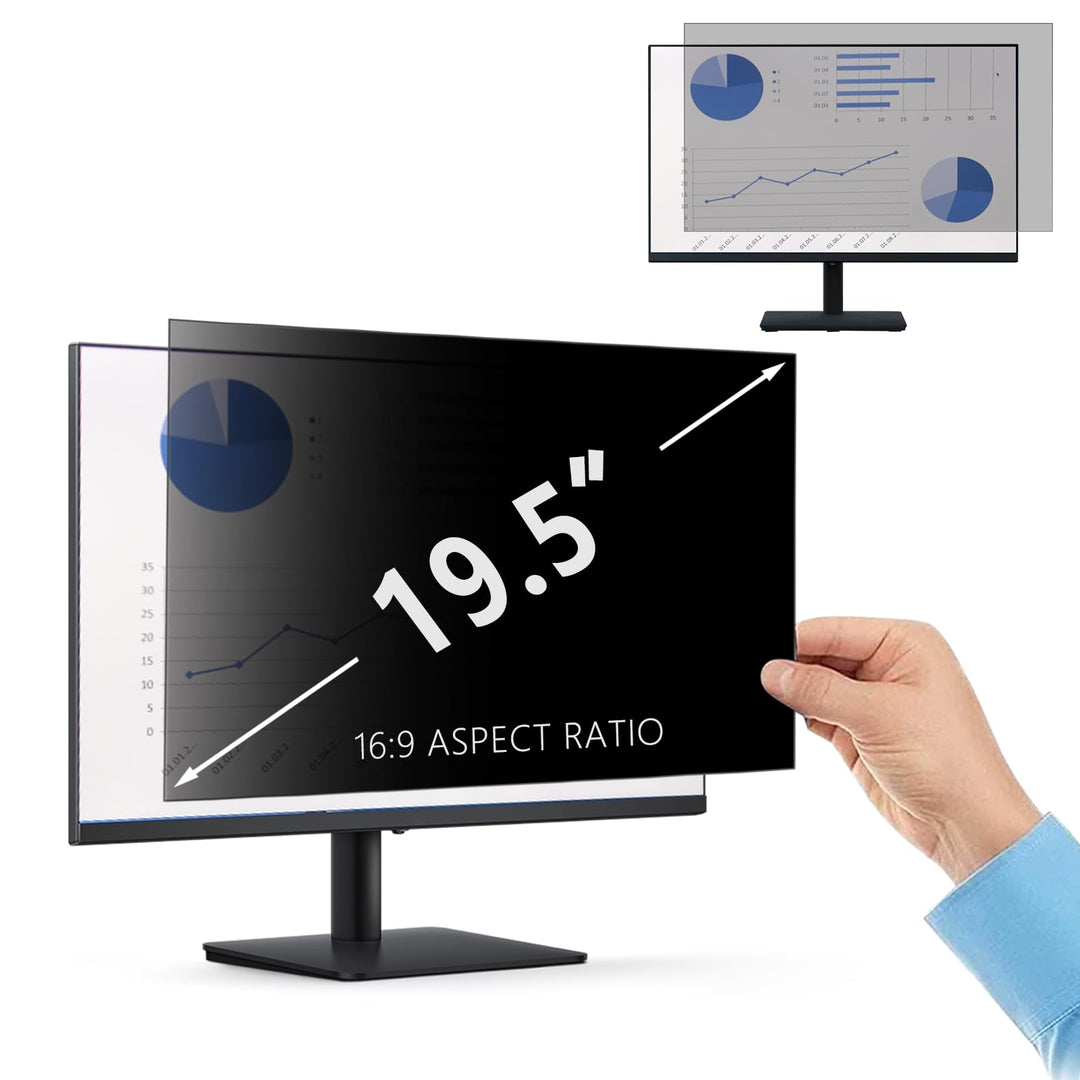 19.5 Zoll 16:9 Desktop Privacy Filter I Blickschutzfilter für Desktop Computer Widescreen Monitor I