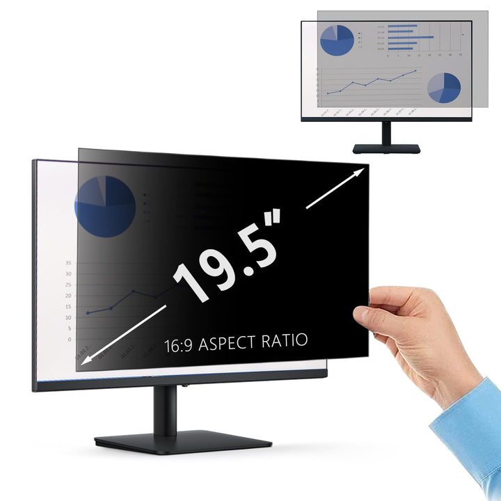19.5 Zoll 16:9 Desktop Privacy Filter I Blickschutzfilter für Desktop Computer Widescreen Monitor I