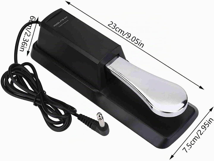 6,5 MM Schnittstelle Keyboard Sustain Pedal,Rutschfeste Gummiboden Piano Pedal,Universal Keyboard Pe