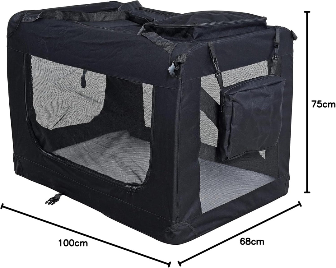 ESTEXO Hundebox Hundetransportbox Transportbox faltbar Reisebox Katzenbox Box Transporttasche Tier-B