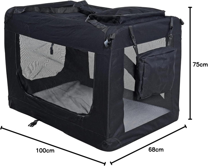 ESTEXO Hundebox Hundetransportbox Transportbox faltbar Reisebox Katzenbox Box Transporttasche Tier-B