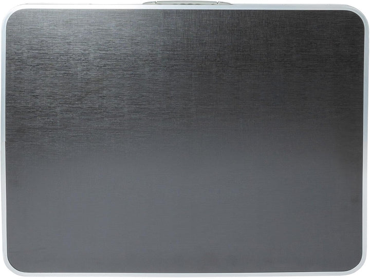 Harbour Housewares 1x Schwarz 80cm x 60cm Klappbarer Campingtisch aus Metall - Klein Faltbar Tragbar