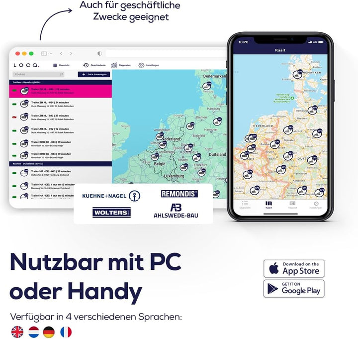 Loca 2 GPS-Tracker - Kein Abonnement oder SIM-Karte - 3 Jahre Batterielebensdauer - Wasserdicht - Be