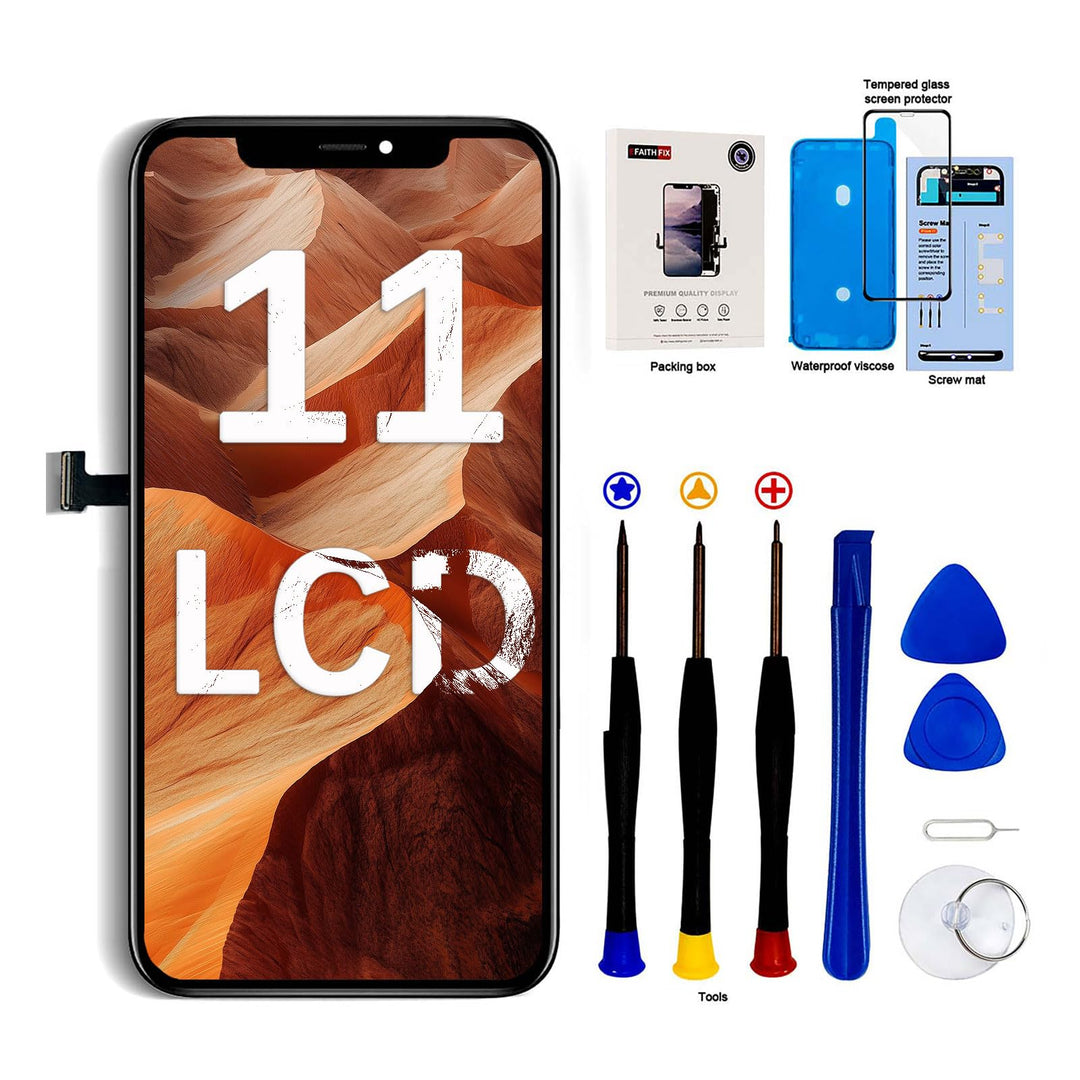 EFaith Ersatzbildschirm für iPhone 11, 6,1 Zoll (15,7 cm), Full HD LCD, Touchscreen, Digitizer Assem