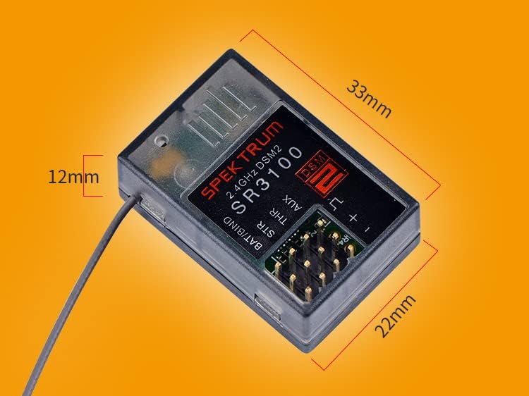 WANGCL Rc Receiver SR3100 Empfänger 2,4 GHz 3CH DSM2 Spektrumerweiterung Kompatibel mit Spektrum DX3