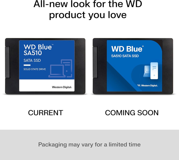 WD Blue SA510 SATA SSD 500 GB 2,5 Zoll (Lesen bis 560 MB/s, Schreiben bis 510 MB/s, Upgrade für PC/L