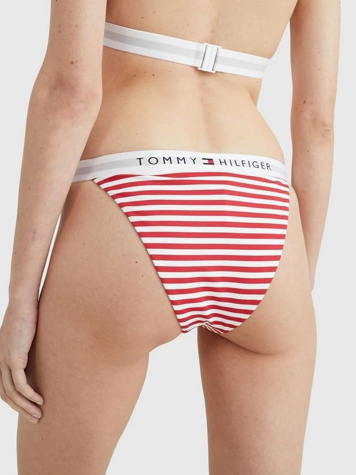 Tommy Hilfiger Damen Wb Cheeky Bikini Print Uw0uw04561 Bikini-Bademode L Rot (Th Original Stripe / P