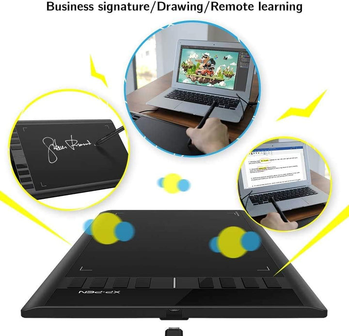 XP-PEN Grafiktablett Star03 V2, 30,5 cm, 8 Tasten, Hotkeys Stylus, ohne Batterien mit 8192 Ebenen