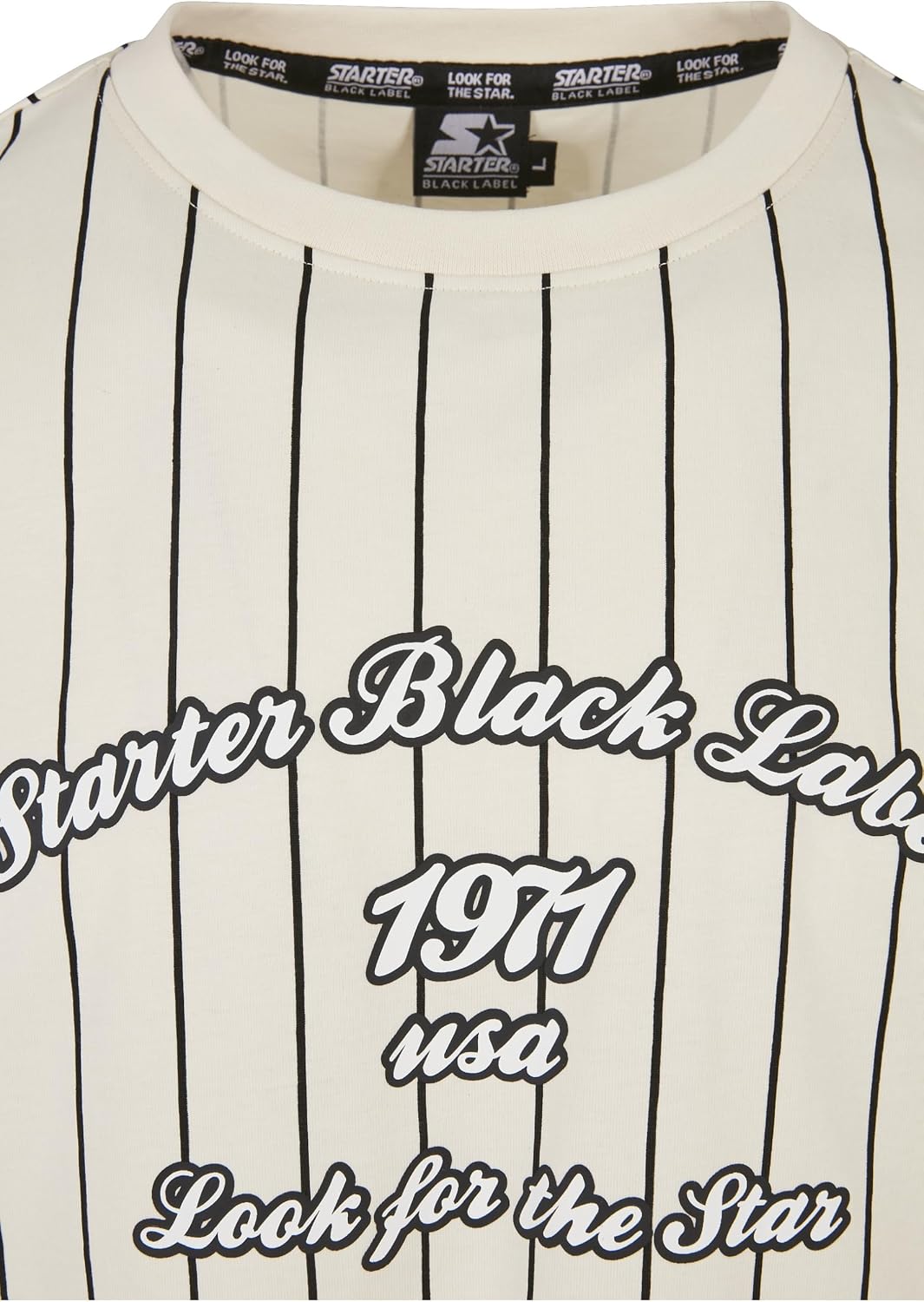 STARTER BLACK LABEL Herren Starter Pinestripe 1971 Tee XXL Palewhite, XXL Palewhite