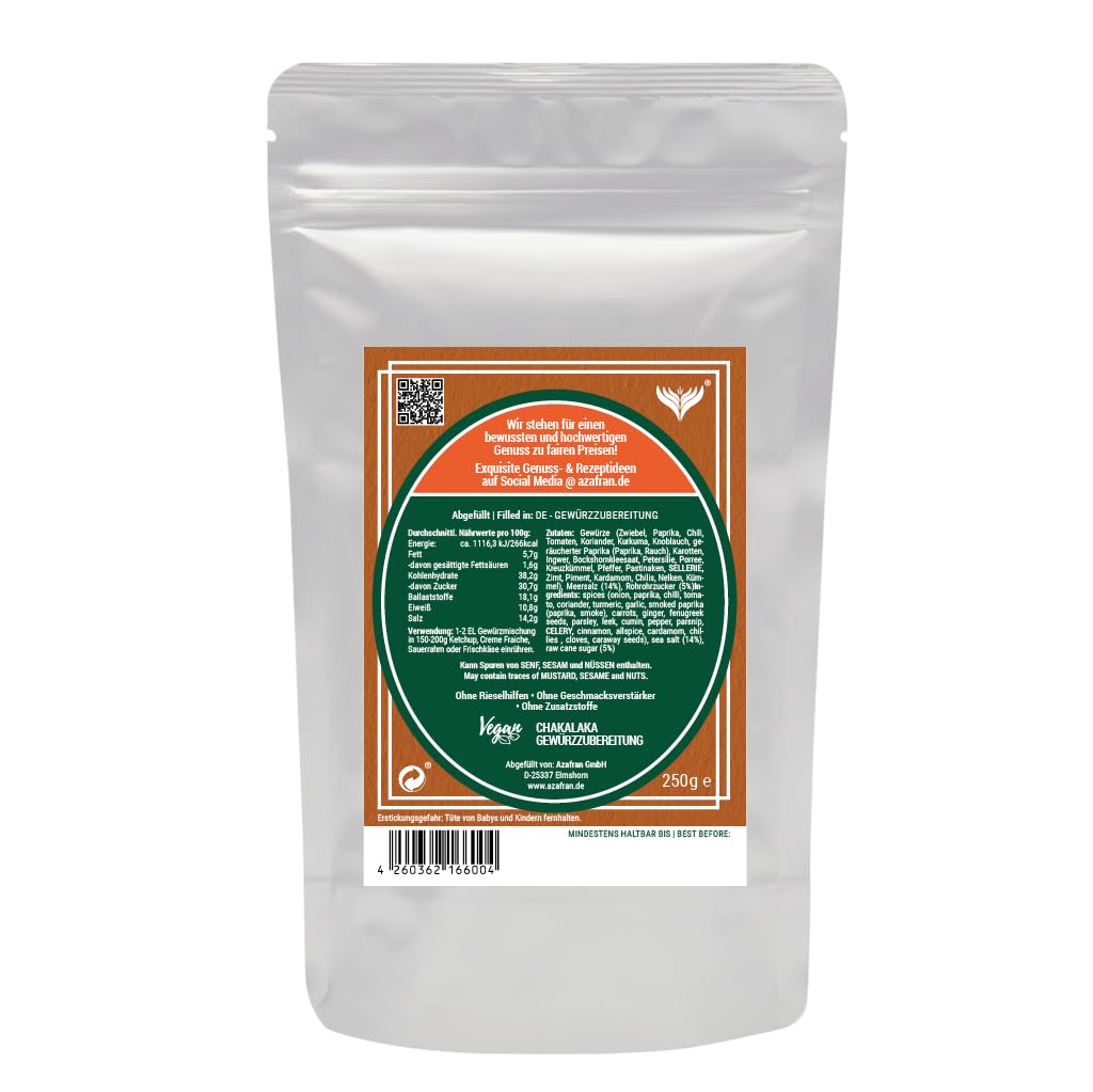 Azafran Chakalaka Gewürz/Gewürzzubereitung für einen afrikanischen Dip/Sauce 1000g 1 kg (1er Pack),