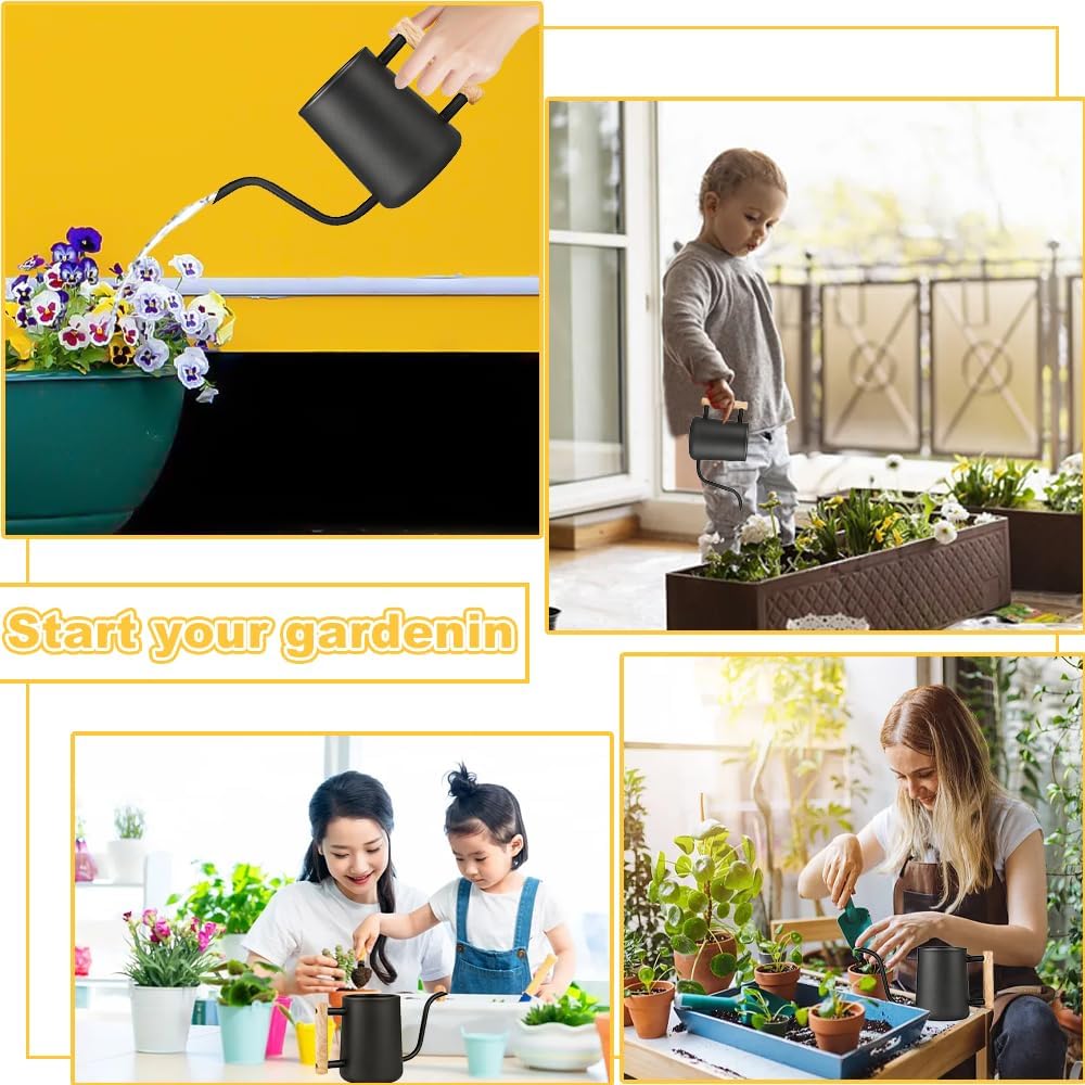 LPAMABA 1L Indoor Giesskanne Edelstahl Giesskanne Klein GiesskanneGiesskanne für Zimmerpflanzen Sukk