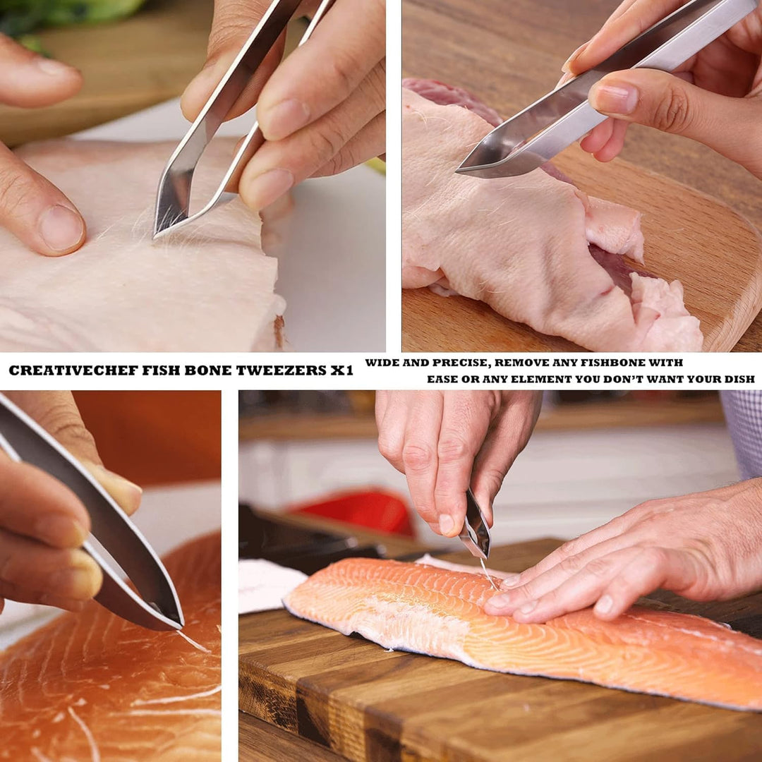 CREATIVECHEF Satz von 10 Küchenzangen Chef Plating Tools Culinary Kit, Präzisionszangen Spezialität