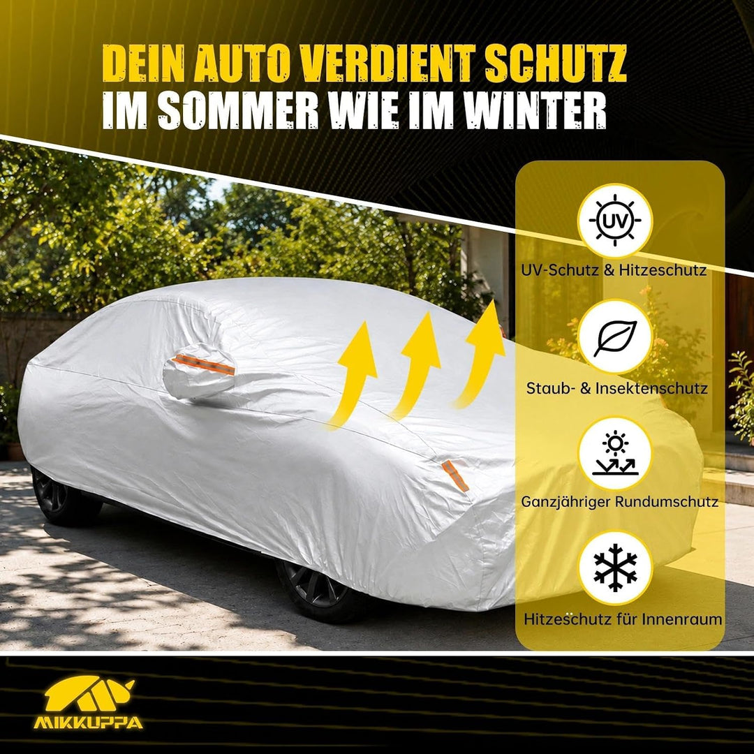 MIKKUPPA Hagelschutzplane Auto‑Limousine, Autoabdeckung 490‑510 cm 3xxl, 3xxl
