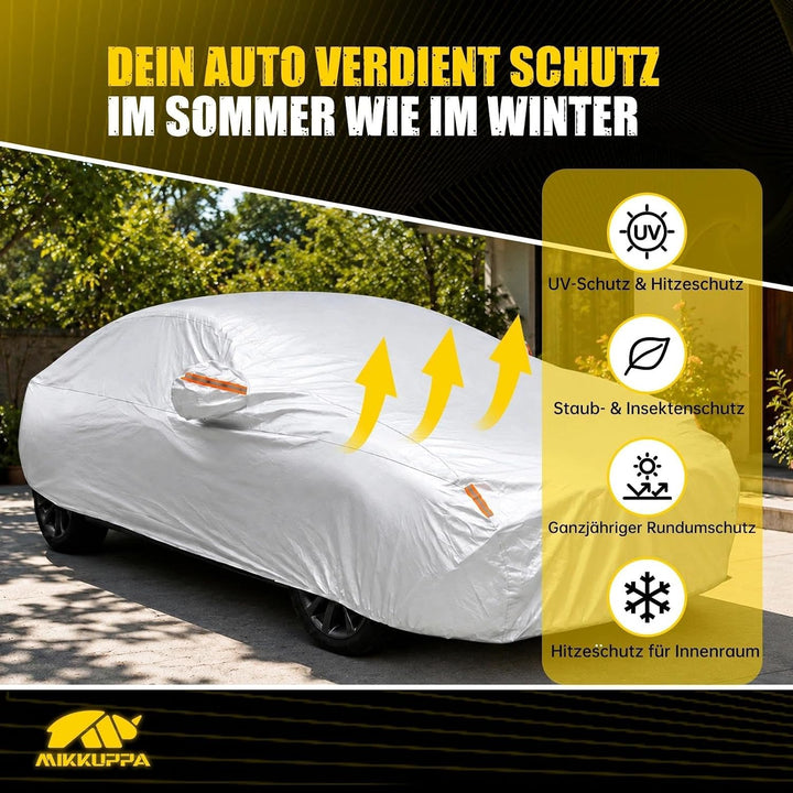 MIKKUPPA Hagelschutzplane Auto‑Limousine, Autoabdeckung 490‑510 cm 3xxl, 3xxl