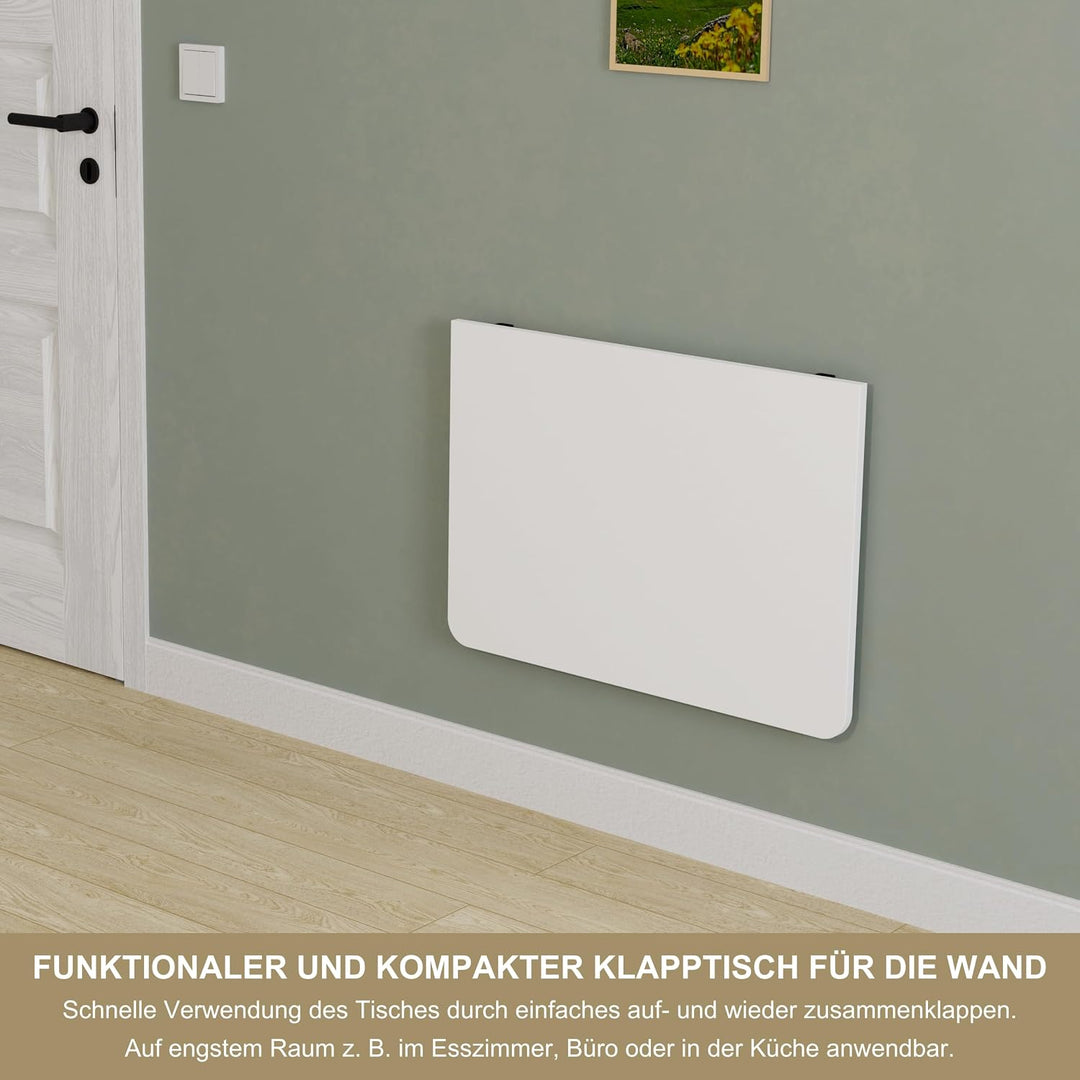 Wandklapptisch Schreibtisch Tischplatte 70x50 cm Klapptisch Esstisch Küchentisch für die Wand Bartis