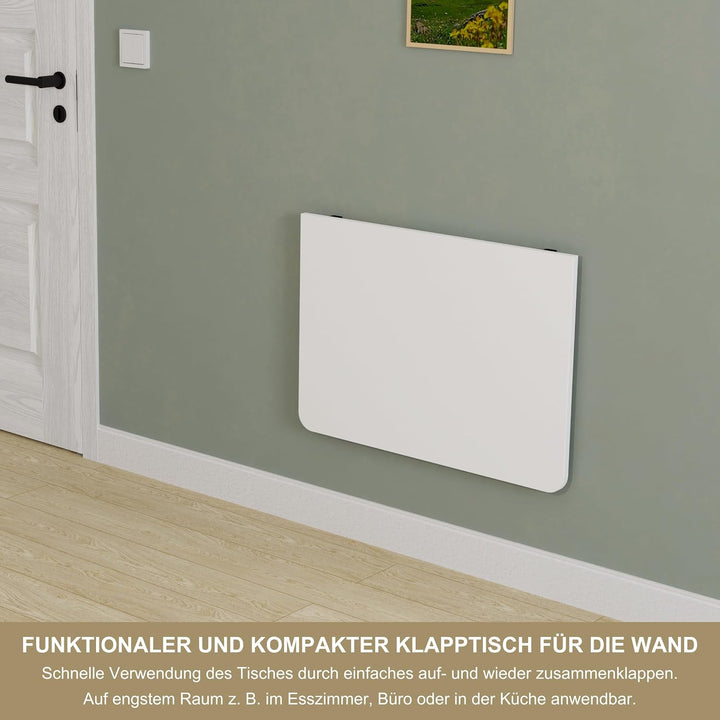Wandklapptisch Schreibtisch Tischplatte 70x50 cm Klapptisch Esstisch Küchentisch für die Wand Bartis