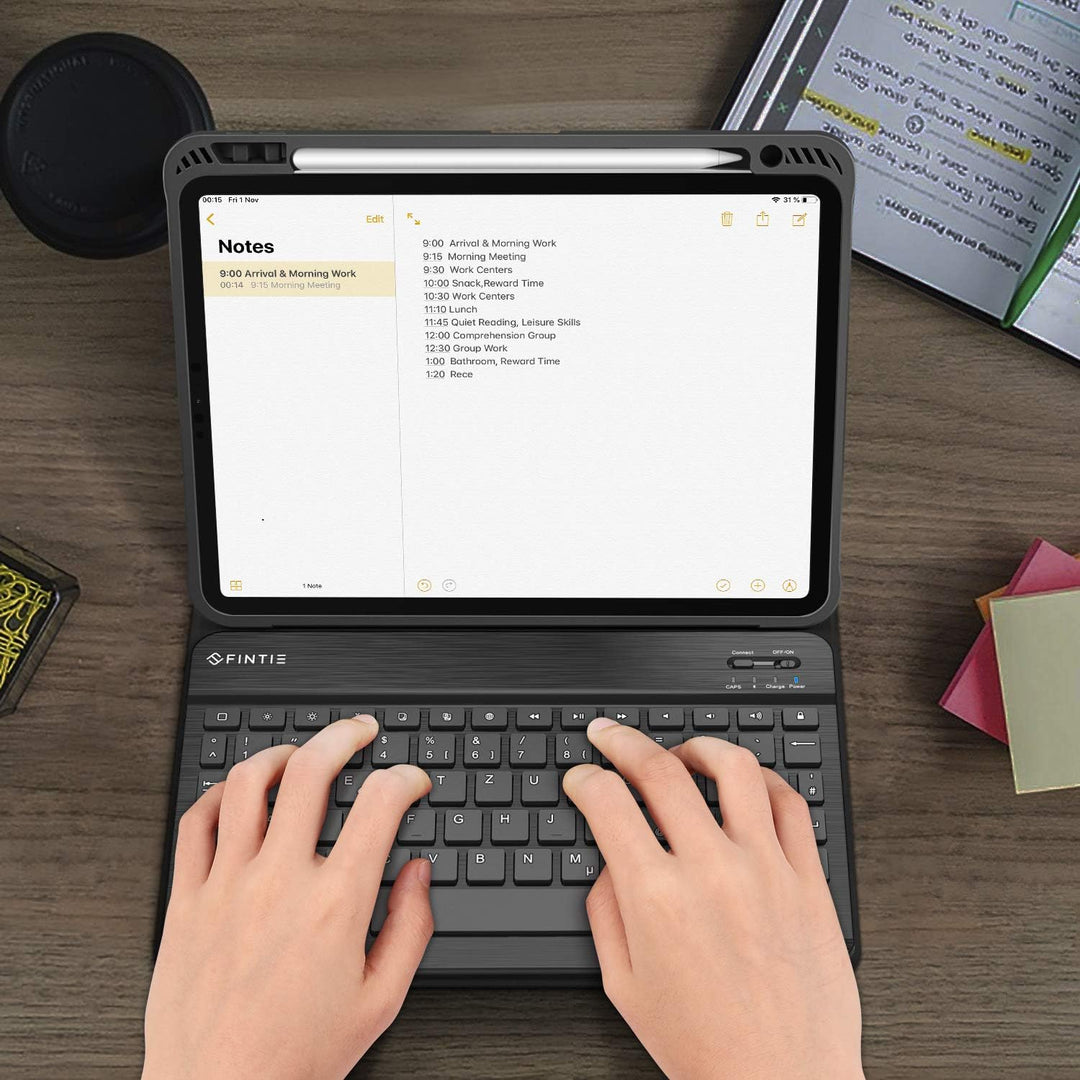 Fintie Tastatur Hülle für iPad Pro 11 Zoll 2020 &amp; 2018, Soft TPU Rückseite Gehäuse Schutzhülle mit P