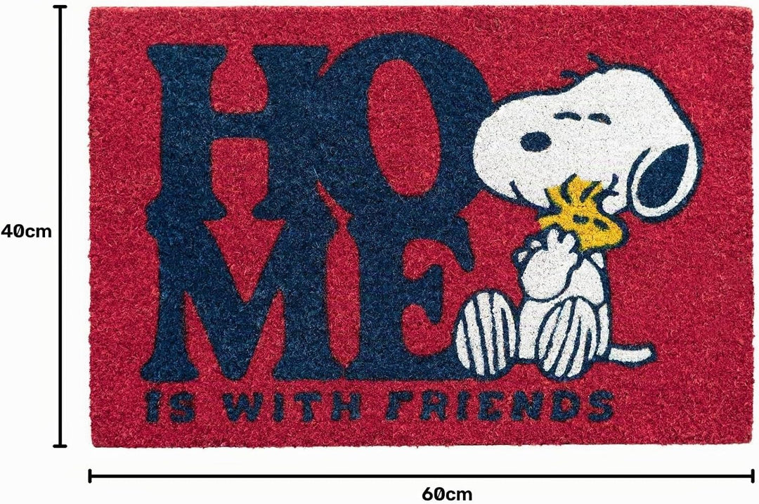 Grupo Erik Fussmatte Schmutzfangmatte 40x60 Peanuts Snoopy - Kokosmatte 40x60 cm - Fussmatte Lustig