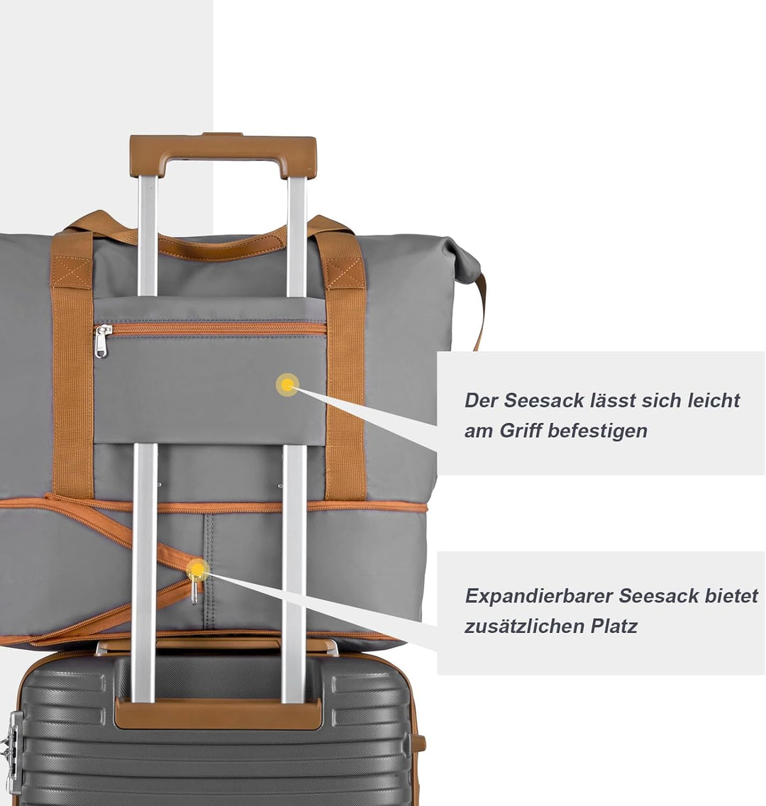 Joyway Kofferset 4 Teilig Hartschale mit 4 Rollen und TSA-Schloss Der Gepäcksets Enthält 1 Kosmetikk