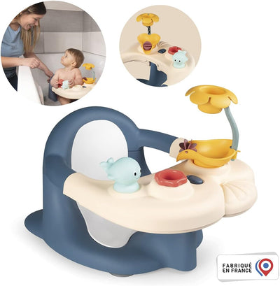 Smoby Toys - Little Smoby Baby-Badesitz ab 6 Monate - Badewannensitz mit Spieltisch inkl. Badewannen