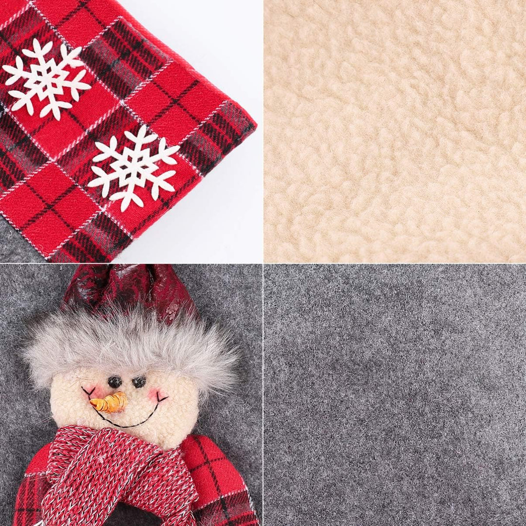 Toyvian Weihnachtsstrumpf 3Pcs 19.6" Grosse Grösse Weihnachtsstrumpf Schneemann Elch Santa Claus Wei