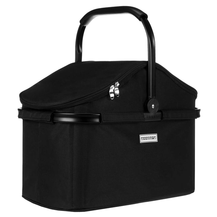 anndora Einkaufskorb 25 Liter ISO Picknick Kühlkorb - schwarz Iso: Schwarz