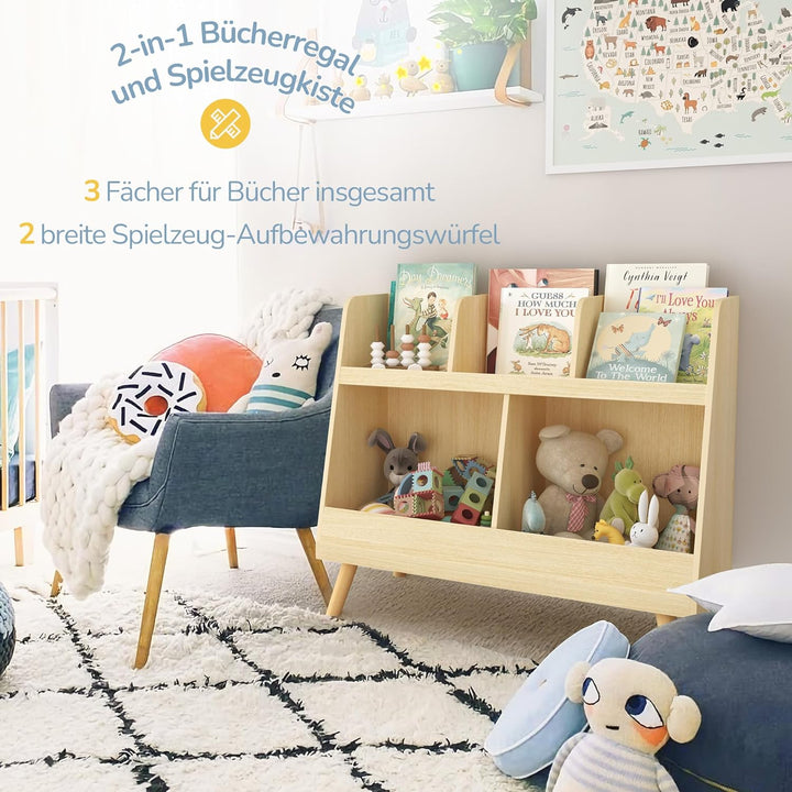 LUE BONA Kinderregal,Bücherregal Regal Aufbewahrungsregal für Kinder,Standregal 2 Stockwerk der Offe