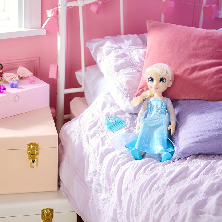 Disney Store Official - Die Eiskönigin - Völlig unverfroren - ELSA - Puppe mit Spielzeughaarbürste -