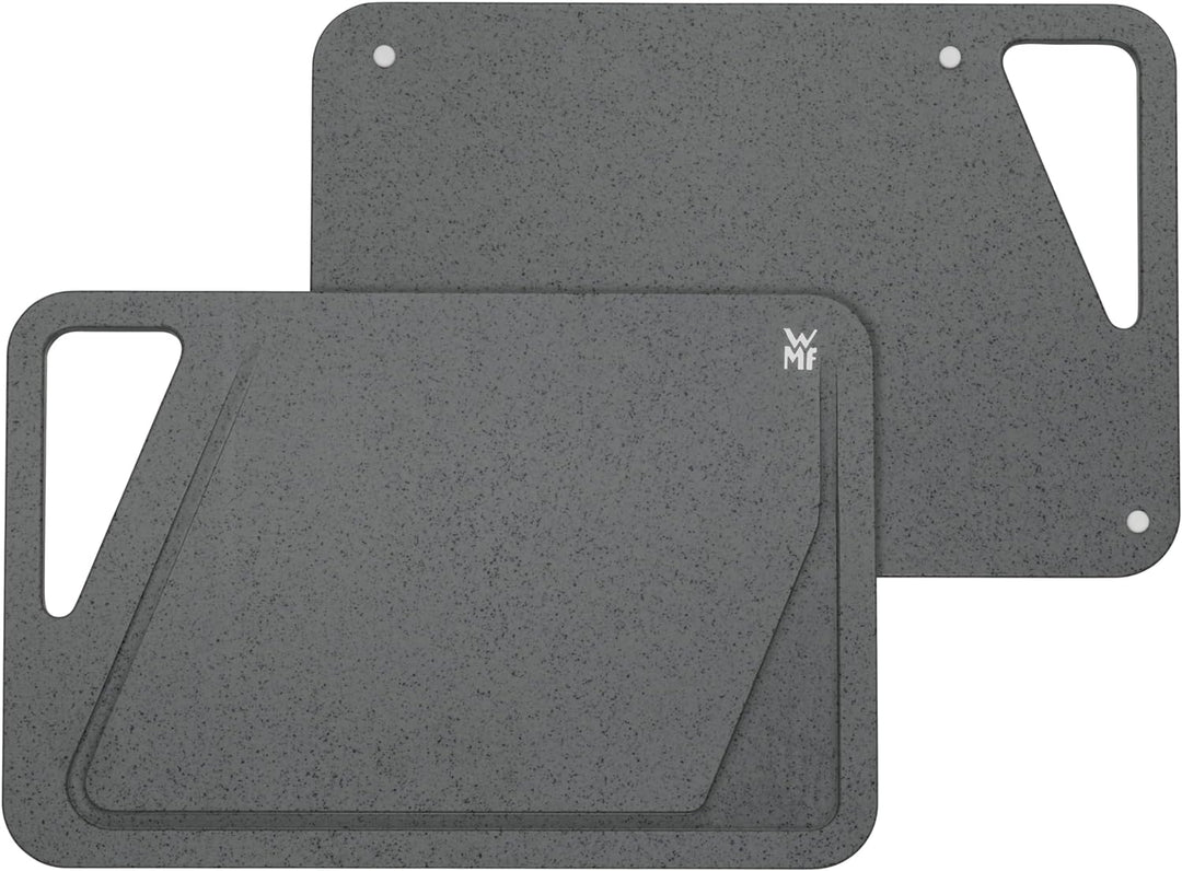 WMF Schneidebrett 38 x 25 cm, rechteckig, Kunststoff, Tranchierbrett mit Saftrillen, praktischer Gri
