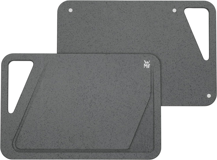 WMF Schneidebrett 38 x 25 cm, rechteckig, Kunststoff, Tranchierbrett mit Saftrillen, praktischer Gri
