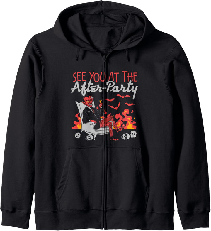 Funny see you at the after-party hell devil skull casual Kapuzenjacke