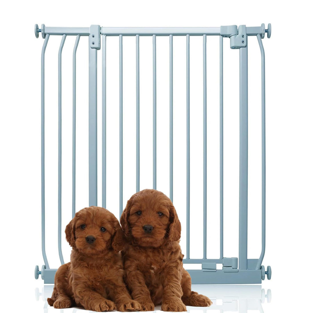 Bettacare Extra Hohes Elite Hundegitter, 80cm - 89cm, Matt Grau, Extra Hoch 96.8cm in der Höhe, Druc