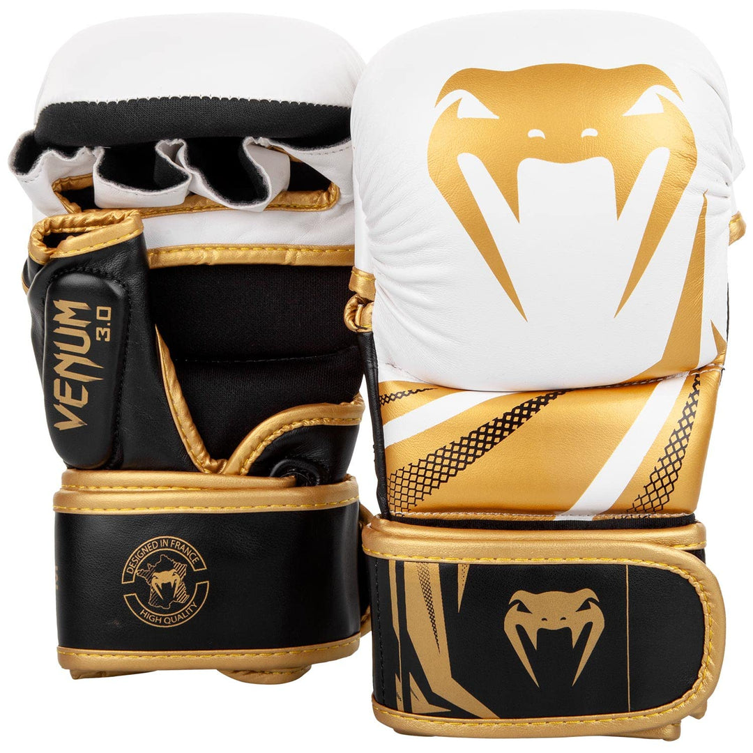 MMA Handschue Sparring Challenger 3.0 Weiss/Schwarz/Gold S, Weiss/Schwarz/Gold S