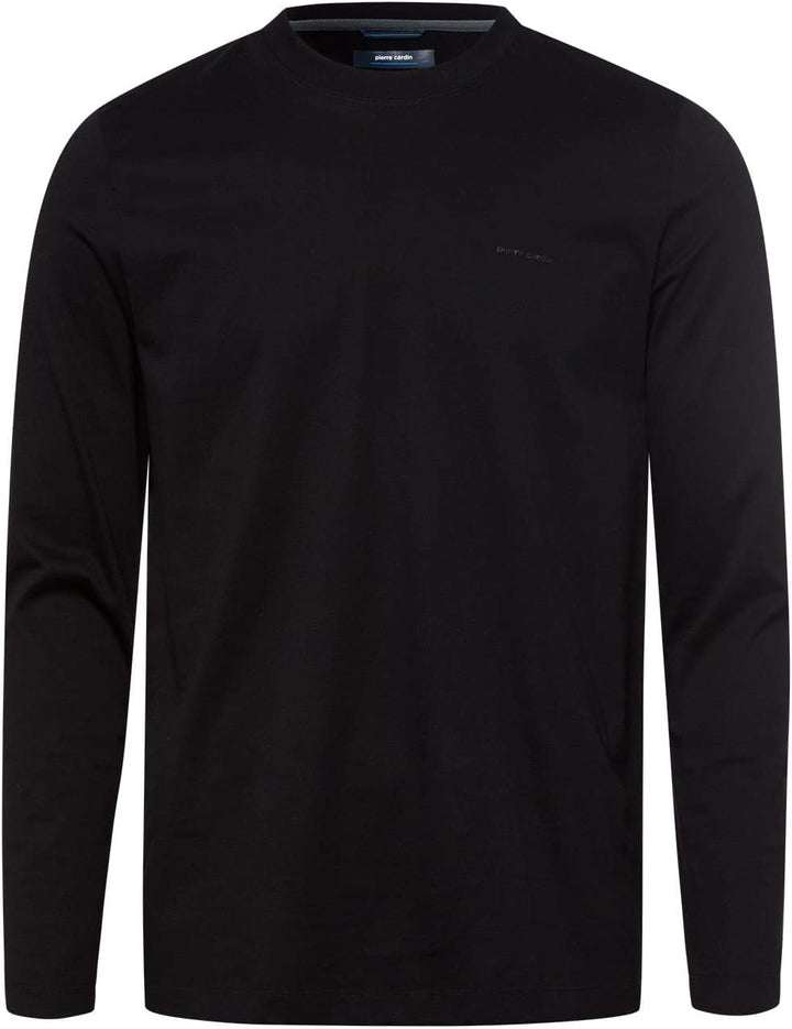 Pierre Cardin Herren Langarmshirt Longsleeve 6XL Schwarz, 6XL Schwarz