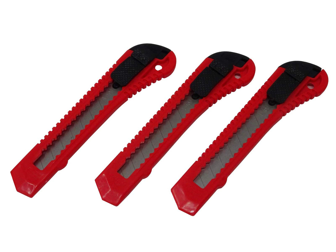 SBS Cuttermesser | 100 Stück | Teppichmesser für 18mm Abbrechklingen | Für Kartons, Bastelarbeiten u