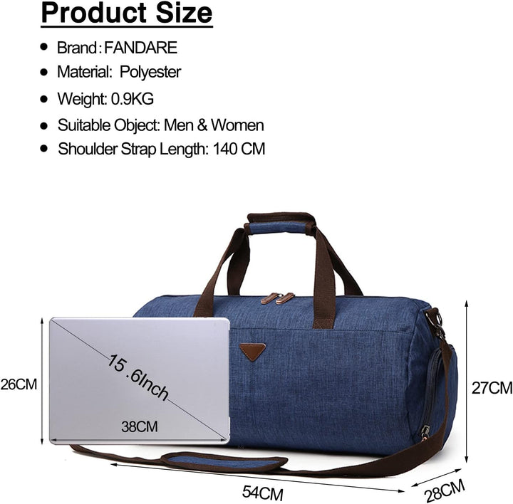 FANDARE Reisetaschen Handgepäck Duffel Tasche Sporttasche Trainingstasche Sporttasche Damen Tote Han