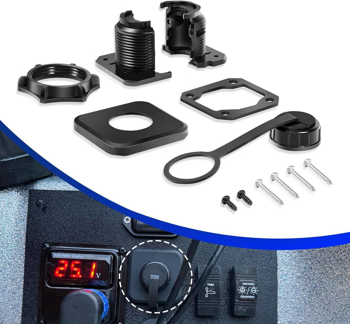Bulkhead-Steckverbinder-Set für Garmin LiveScope Plus LVS34/LVS62 – Wasserdichtes Schnellkupplungssy
