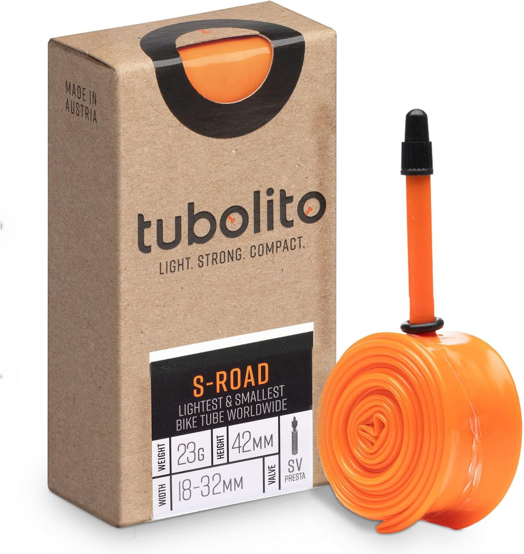 Tubolito - Road S-Tubo Ultraleichter Fahrradschlauch | Stark, Kompakt, Langlebig, Pannen- und Quetsc