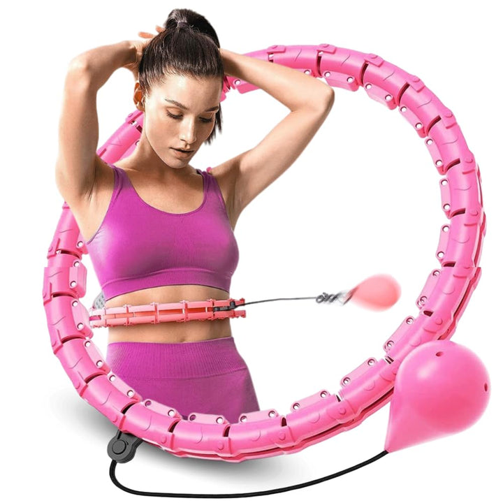 ZOLTA Smart Hula Hoop Reifen für Erwachsene mit Gewichtsball und Noppen - Hula Hoop Reifen mit 24 ve