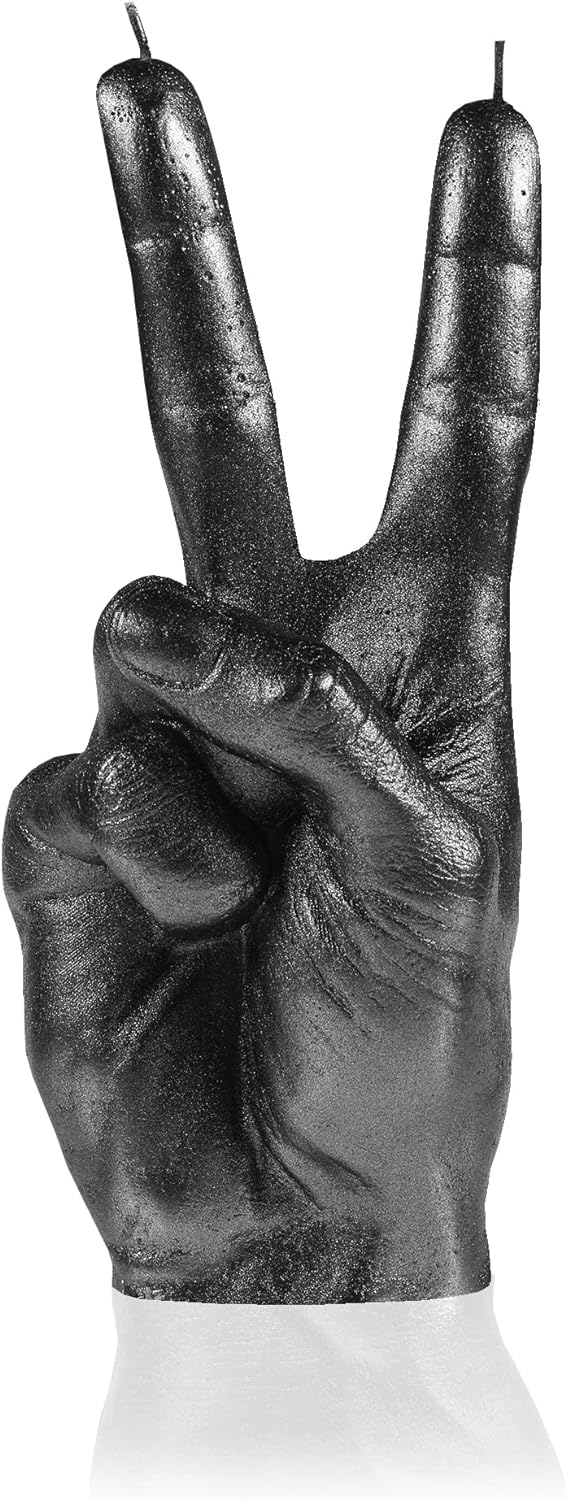 Candellana Hand Peace Kerze - Hand Figur - Coole Deko - Gothic Deko - Grunge Deko Kerze - Heavy Meta